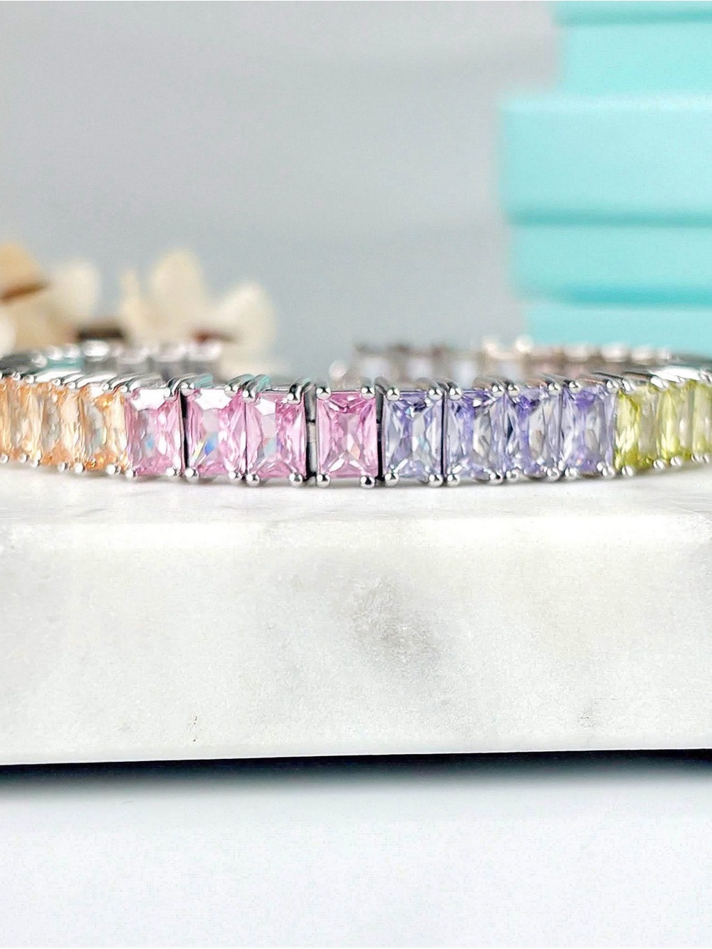 Park Lane - Candy Cloud Pastel Rainbow Tennis Bracelet